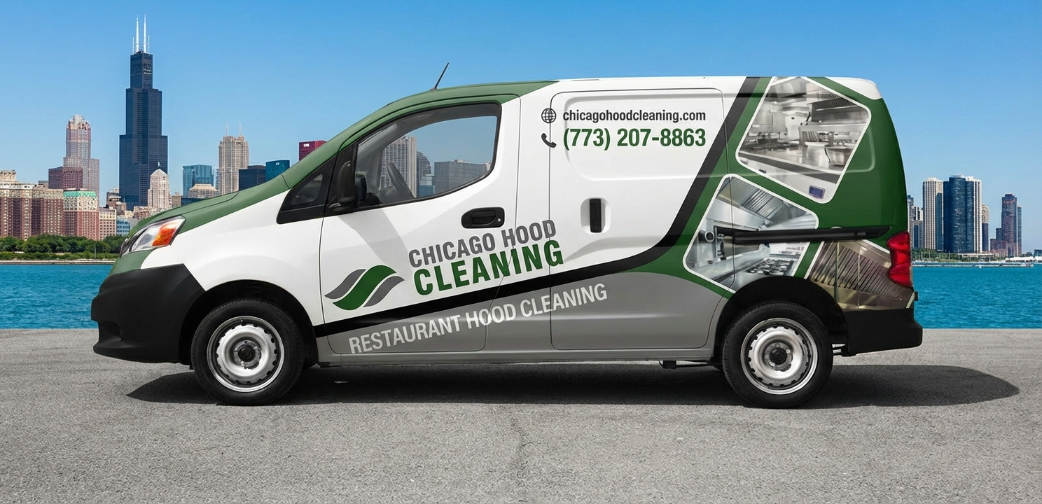 Chicago hood cleaning service van for restaurant and commercial kitchen exhaust cleaning