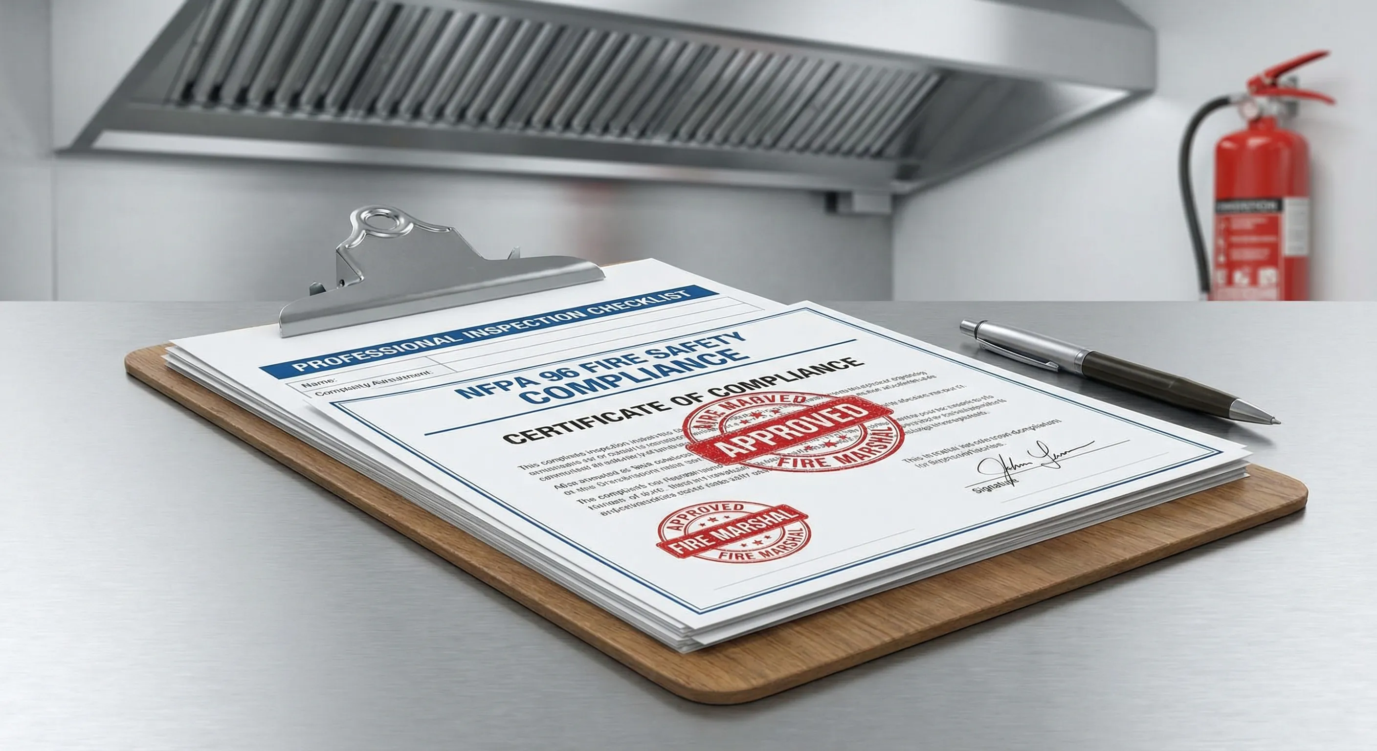 Inspection support documentation and NFPA 96 records